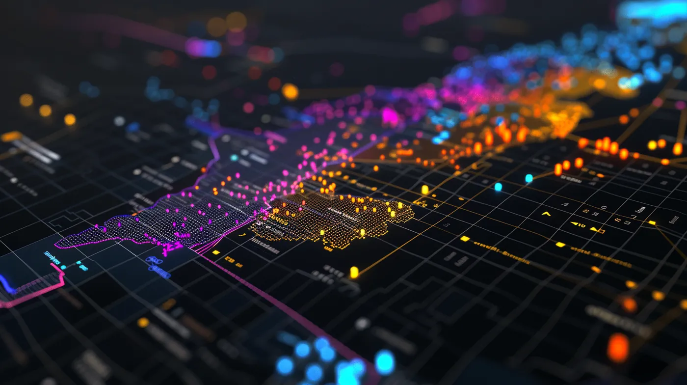 Painel com gráficos de análise de concorrência em marketing digital